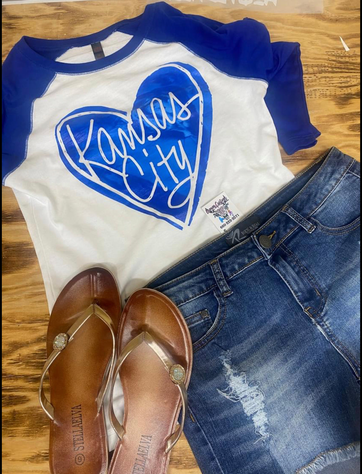 Kansas City 3/4 Baseball Tee (WS)